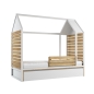 Preview: Hausbett NEW YORK 90x200 mit Schubladen in Weiß für Kinderzimmer | www.kids-ambiente.com